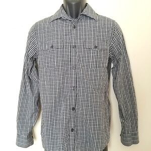 Men's White Black & Blue SlimFit Button Down Shirt